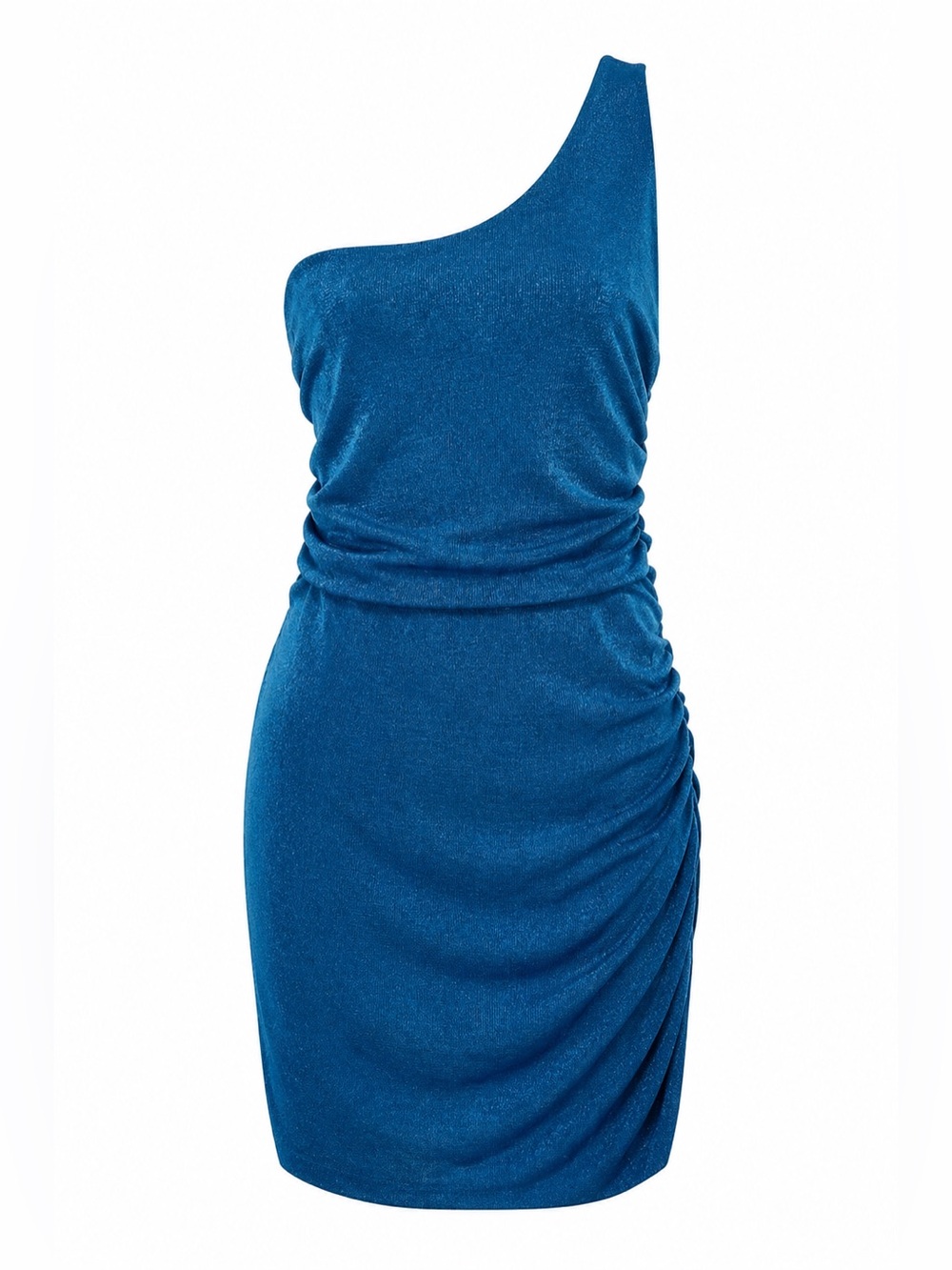 Lulus Teal One Shoulder Ruched Mini Dress Size XL NWT Bodycon